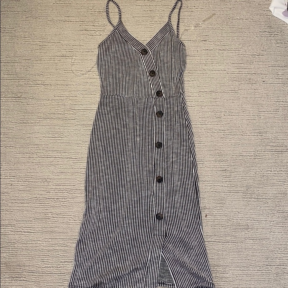 Striped Button Dress
